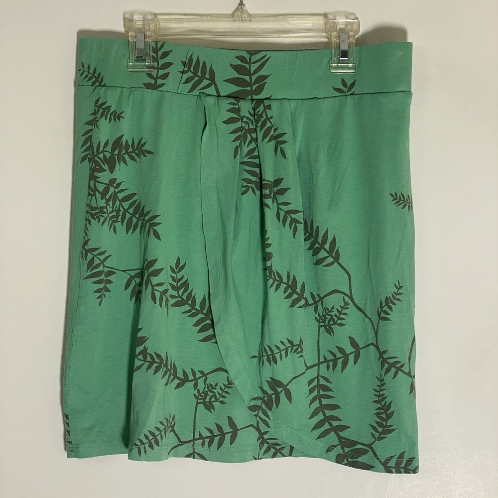Toad & Co Skirt Womens Small Green Floral Faux Wrap Performance Hiking Outdoors